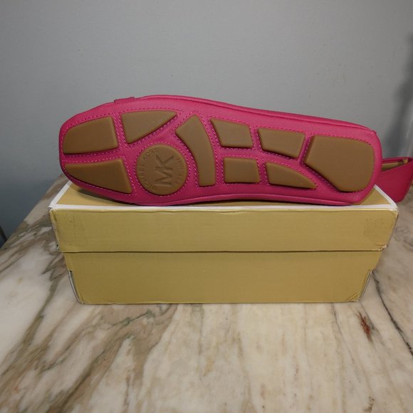 Michael Kors Women's Fulton Moccasin Carmine Pink Gold Logo 7 - Picture 11 of 14